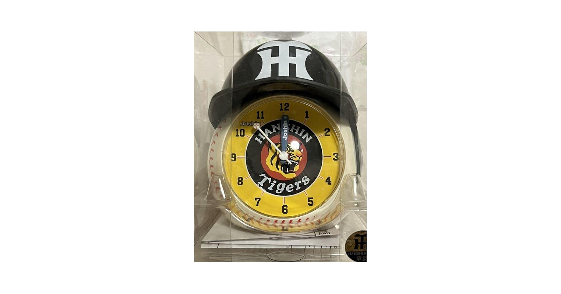 Amazon.co.jp: 阪神タイガースヘルメット目覚まし時計Joshin